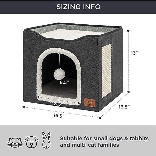 Bedsure Pet Activity Structure in Double, Dark Grey