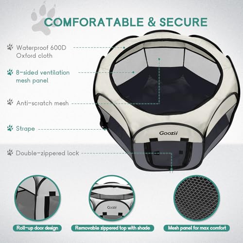Goozii Pet Playpen in Beige-Grey