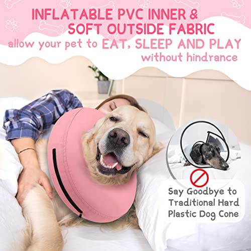 Supet Animal Recovery Collar Cone in XS(Neck 4"-7"), Solid Pink