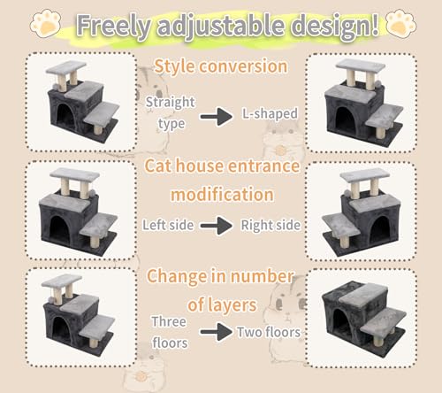 Hapineko Animal Stair in Medium, Beige