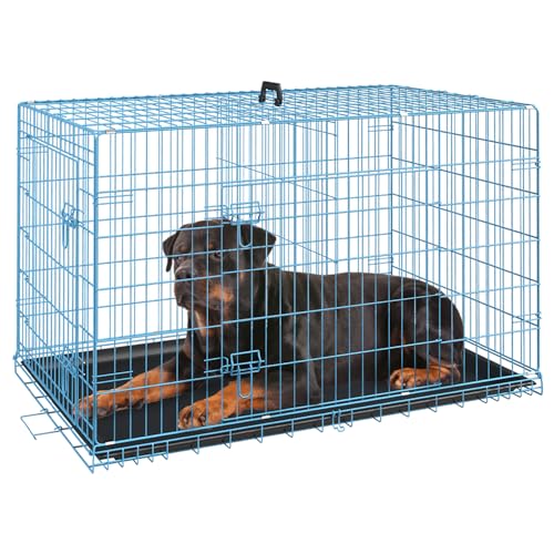FDW Animal Cage in 42.0"L x 26.0"W x 28.0"H, Blue