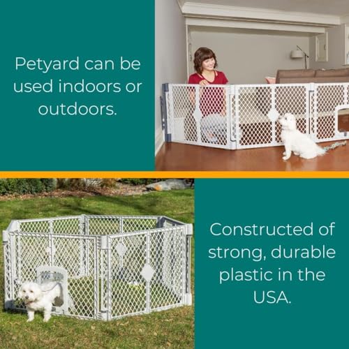 MYPET Pet Playpen in 6-Panel Barrier, Light Gray