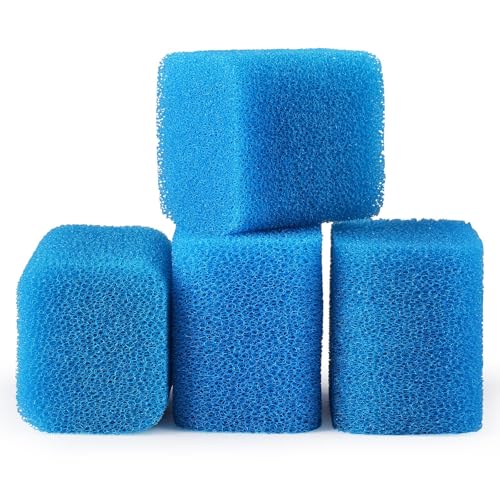 fishkeeper Pet Supplies in Replacement Sponge 4PCS, Blue