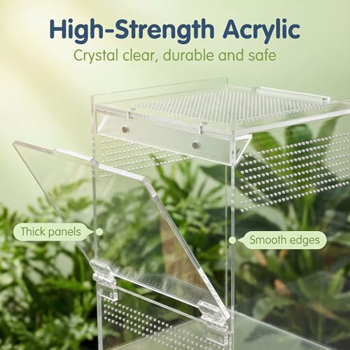 GlideMax Vivarium in 6x6x9inch, Clear