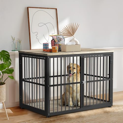Lyromix Animal Cage in 43.3"L x 29.9"W x 33.1"H, Ancient gray