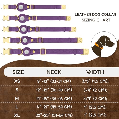 BUDKAS Animal Collar in XS, 9"-12" Neck Fit, Purple
