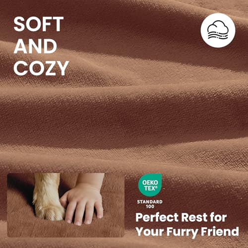OhGeni Pet Bed Mat in 36" x 27" x 3.5" (For Sprawling), 04-Brown
