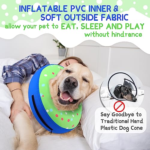Supet Animal Recovery Collar Cone in XS(Neck 4"-7"), Donut Green