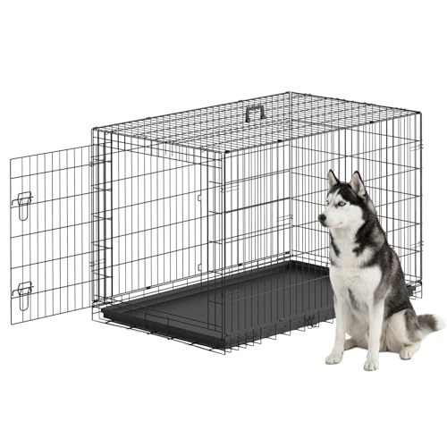 FDW Animal Cage in 48.0"L x 29.0"W x 31.0"H, Black