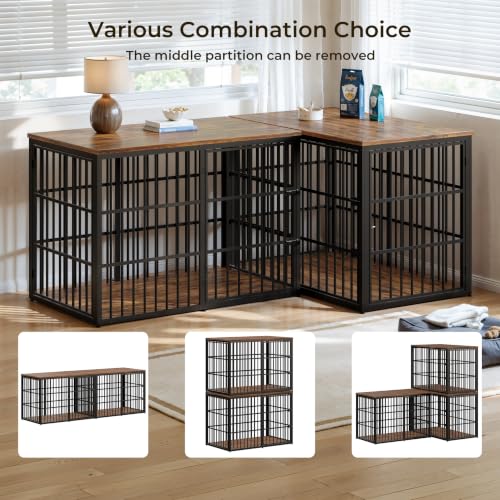 Lyromix Animal Cage in 53.9"L x 31.9"W x 37.2"H, Brown