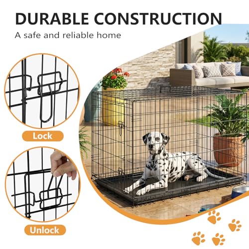 FDW Animal Cage in 48.0"L x 29.0"W x 31.0"H, Dark Black