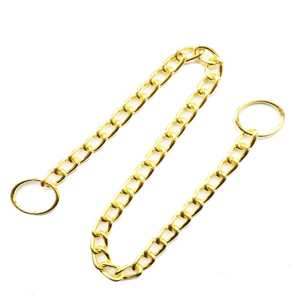 Weimostar Animal Collar in XS(Neck Max 12inch)D2.0mm, 2Pack Gold