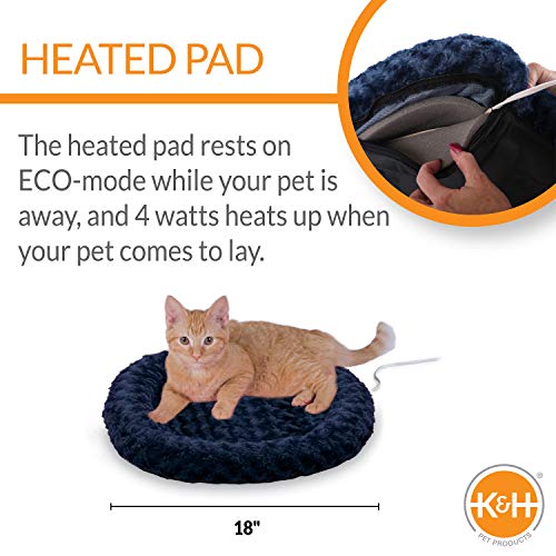 K&H Pet Products Pet Bed Mat in Small 18 Inches Round, Blue