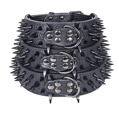 Kawagogo Animal Collar in Width:2'' Adjust:17''-20'', Black