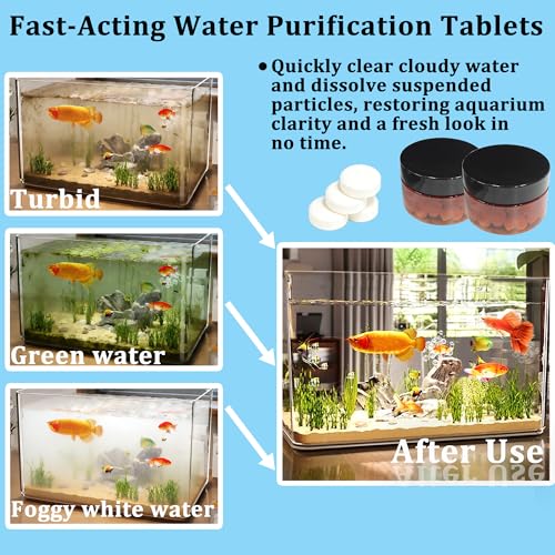 LeoTube Aquarium Pond Water Treatment in 2, White