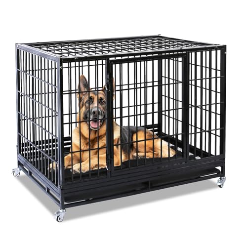 Homey Pet Animal Cage in 46.5"L x 28.5"W x 35.0"H, Black
