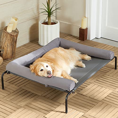 RRPETHOME Pet Bed Mat in 43.0"L x 31.0"W x 8.0"Th, light gray
