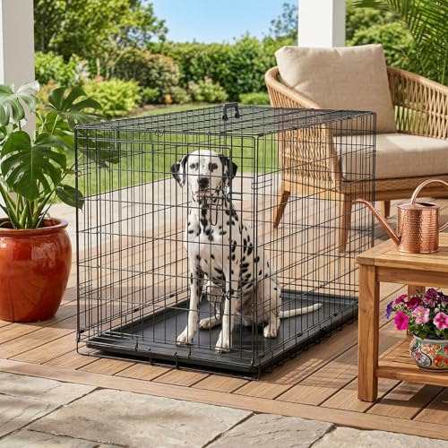 FDW Animal Cage in 48.0"L x 29.0"W x 31.0"H, Dark Black