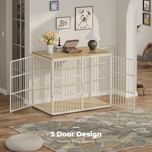 Lyromix Animal Cage in 47.2"L x 29.1"W x 37.6"H, Natural Beech