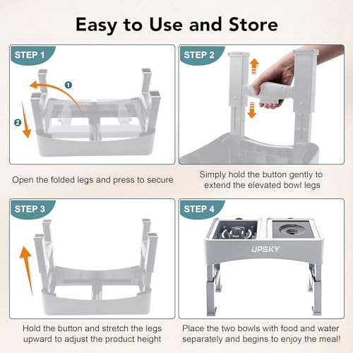 UPSKY Pet Feeder in E-3-in-1 (White)