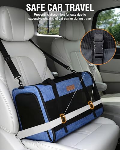 Petux Animal Carrier in 20.0"L x 13.0"W x 13.0"H, Blue