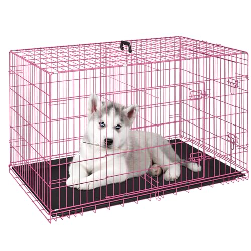 FDW Animal Cage in 24.0"L x 16.0"W x 19.0"H, Pink