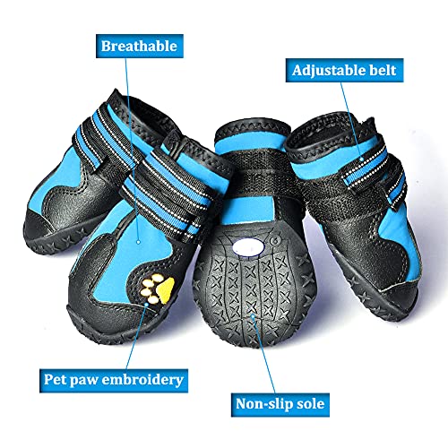 CovertSafe& Paw Hoof Protector in Size 1: （2.3''x1.6'')(L*W) for 10-23 lbs, Blue