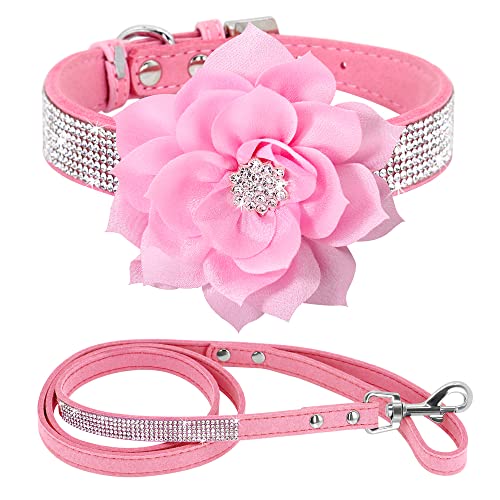 PET ARTIST Animal Collar in XS:Neck 7.5-10"(3-7 lbs), Pink Set