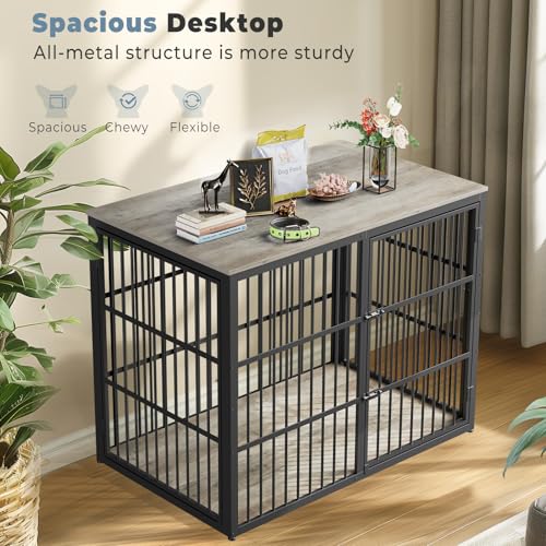 Lyromix Animal Cage in 47.2"L x 29.1"W x 37.6"H, Ancient gray