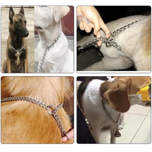 Weimostar Animal Collar in XXS(Neck Max 8inch)D1.6mm, 2Pack Silver