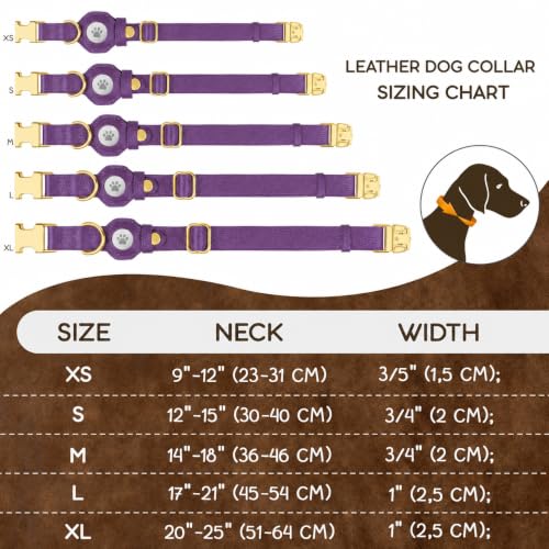 BUDKAS Animal Collar in XS, 9"-12" Neck Fit, Purple