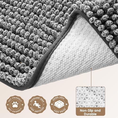 EHEYCIGA Pet Bed Mat in 24x16inch, Grey