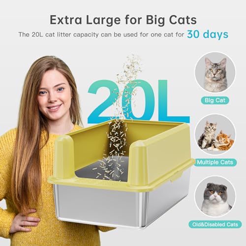 WoofiGo Litter Box in X-Large, 21 - Yellow (Pack of 1)