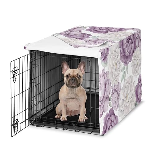 Sweet Jojo Designs Animal Cage in 30.0"L x 21.0"W x 19.5"H, Purple and Ivory Peony