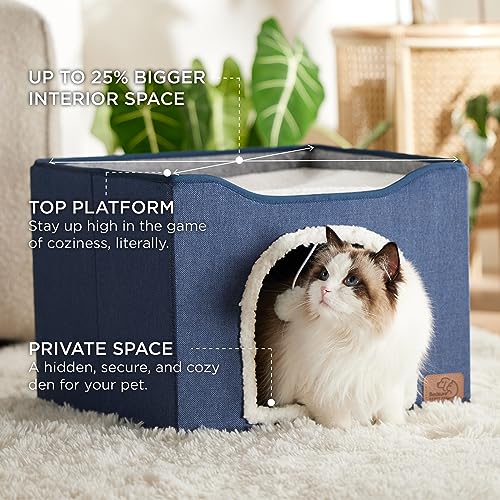 Bedsure Pet Activity Structure in Double, Blue