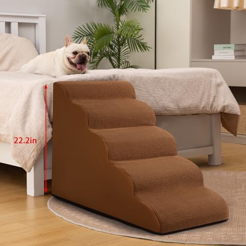 aodisman Animal Stair in Standard 5-Step 22.2"H, Brown