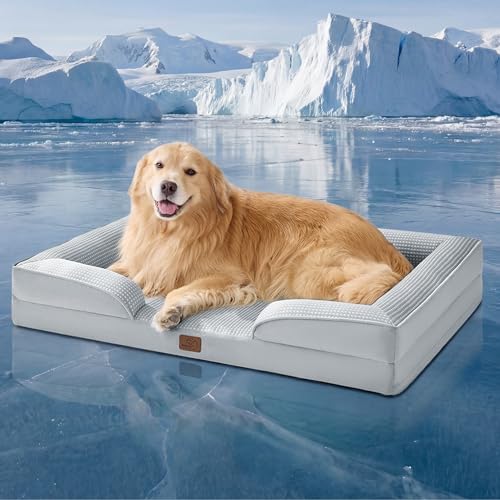 Bedsure Pet Bed Mat in 42"l X 32"w X 6.5"th, Cooling Grey