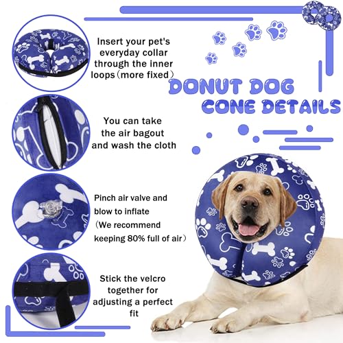 Cneo Animal Recovery Collar Cone in S（neck 4"-7"）, Darkblue