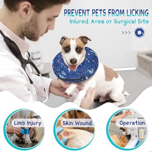 Supet Animal Recovery Collar Cone in XS(Neck 4"-7"), Star
