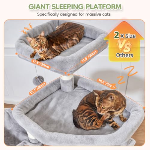 Taoqimiao Pet Activity Structure in 79 inch, Light Gray