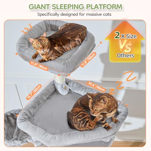 Taoqimiao Pet Activity Structure in 79 inch, Light Gray