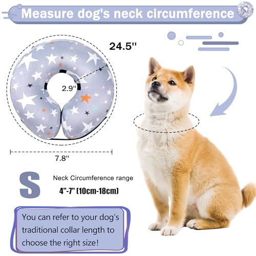 Cneo Animal Recovery Collar Cone in S（neck 4"-7"）, Grey