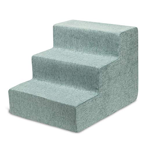 Best Pet Supplies Animal Stair in H: 13.5 Inches, Pale Teal