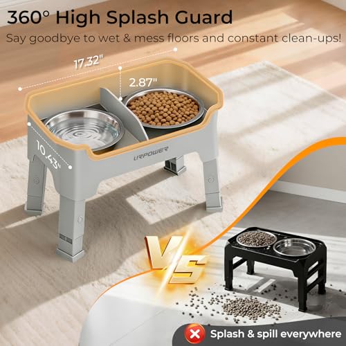 URPOWER Pet Feeder in Medium, Light Grey