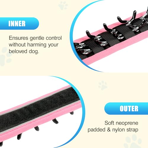 NozlaID Animal Collar in XL(23"-28"), Pink