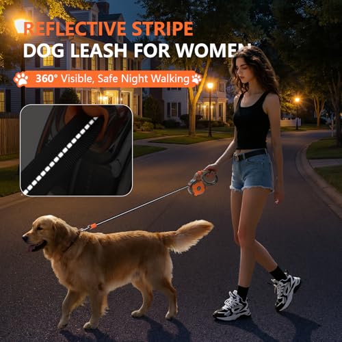 XlyCrtve Leash in 13 Feet, Orange