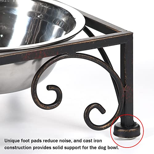 Aifeorzo Pet Feeder in 3.54" Height Black, black