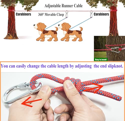 SIAELT Leash in 50Ft, Red for2
