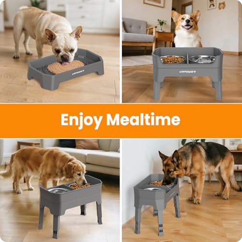 URPOWER Pet Feeder in Large, Grey