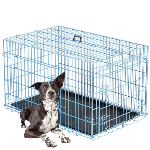 FDW Animal Cage in 42.0"L x 26.0"W x 28.0"H, Blue
